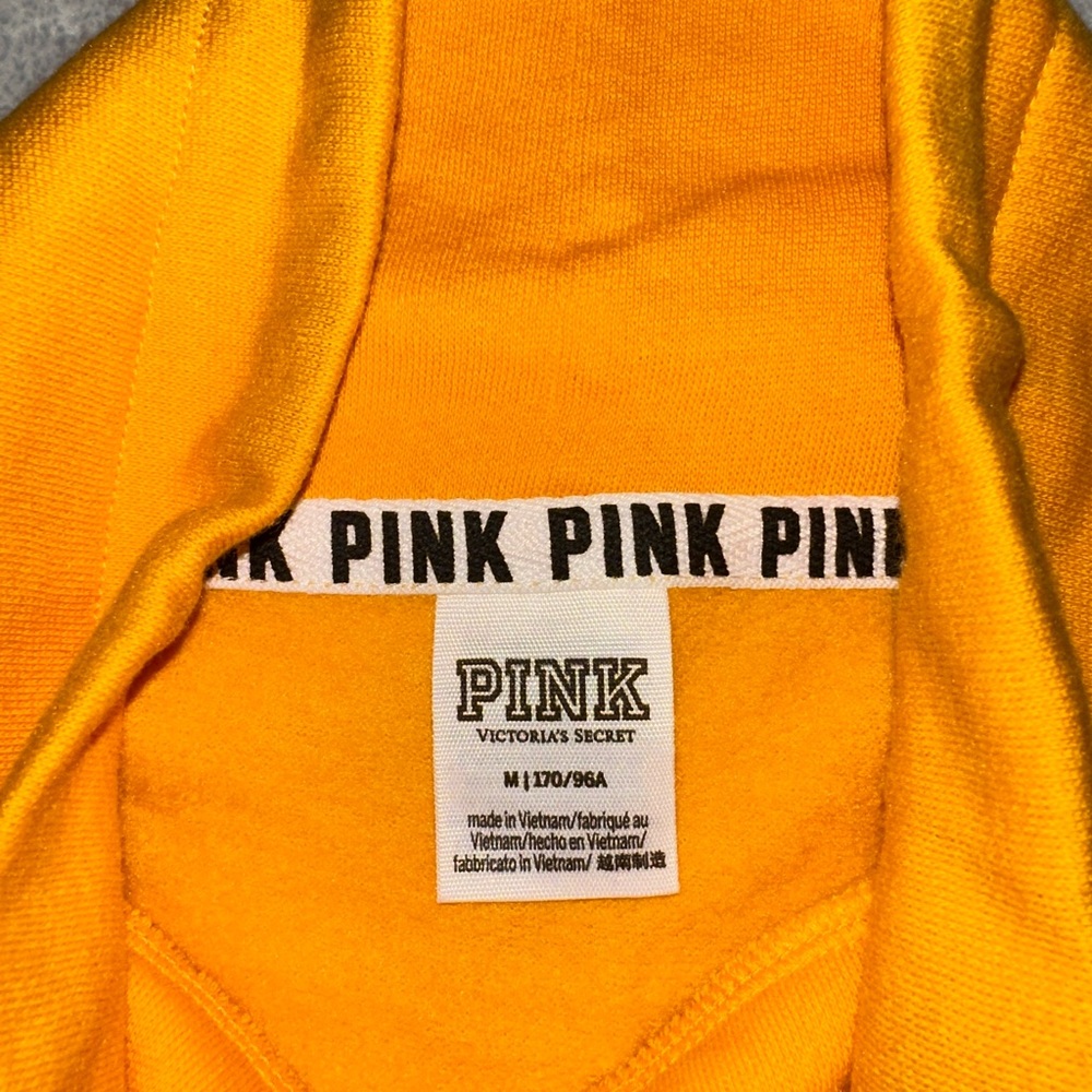 Victoria's Secret PINK Sweatshirt Womens Medium Orange Cowl Neck Pullover NWOT - Picture 3 of 3